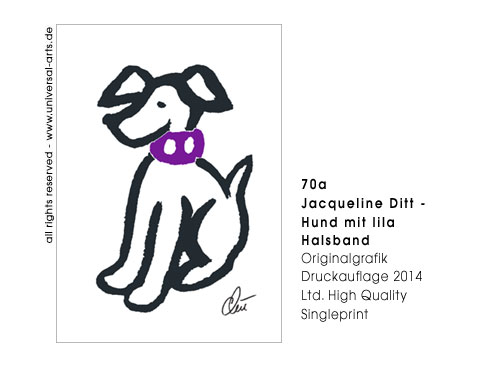 Jacqueline Ditt - Hund mit lila Halsband (Dog with purple Collar)