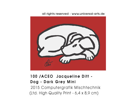 Jacqueline Ditt - Dog - Dark Grey Mini ( Hund - Dunkelgrau Mini)