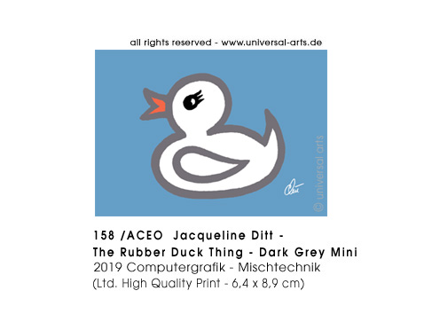 Jacqueline Ditt - The Rubber Duck Thing - Dark Grey Mini (Die Gummienten Sache - Dunkelgrau  Mini)