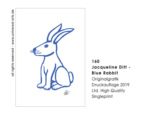 Jacqueline Ditt - Blue Rabbit (Blauer Hase)