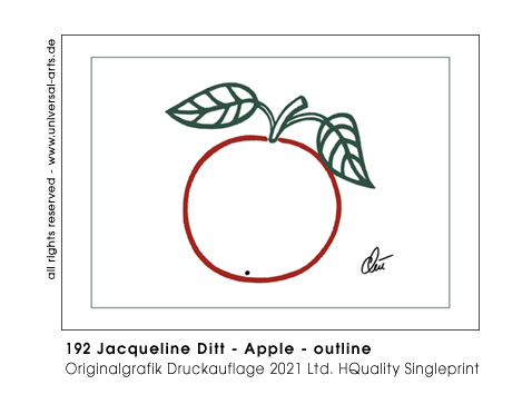 Jacqueline Ditt - Apple- outline (Apfel - outline)