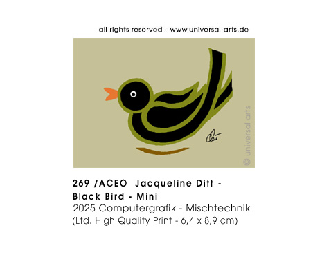 Jacqueline Ditt - Black Bird - Mini  (Schwarzer Vogel - Mini) 